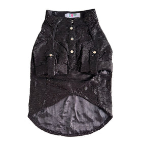 BLACK SEQUINS KURTA FOR DOGS AND CATS