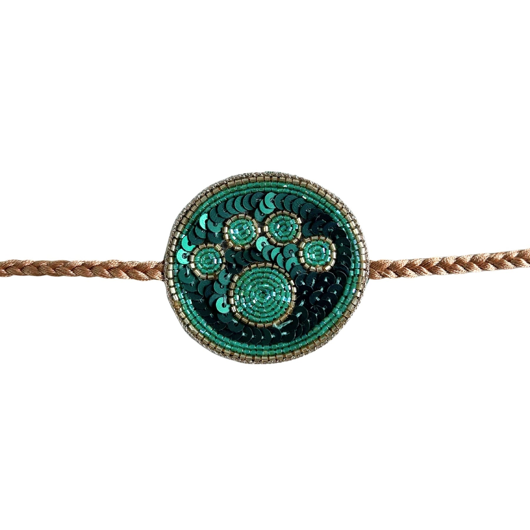 EMERAL GREEN PAW RAKHI FOR DOGS AND CATS