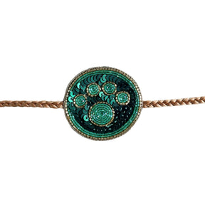 EMERAL GREEN PAW RAKHI FOR DOGS AND CATS