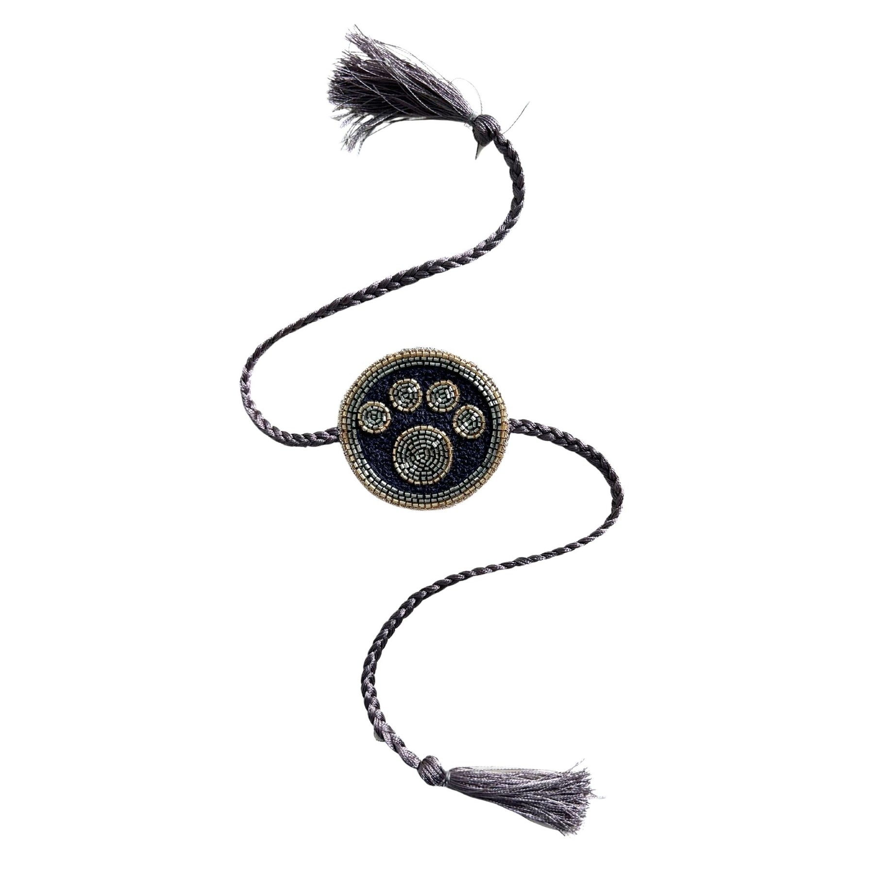 NAVY BLUE PAW RAKHI FOR DOGS AND CATS