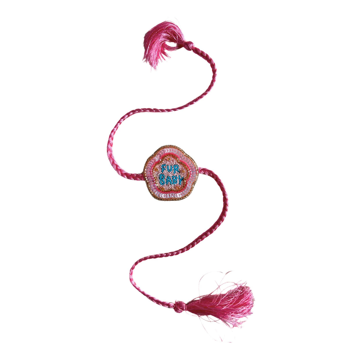 PINK FUR BABY RAKHI FOR DOGS AND CATS