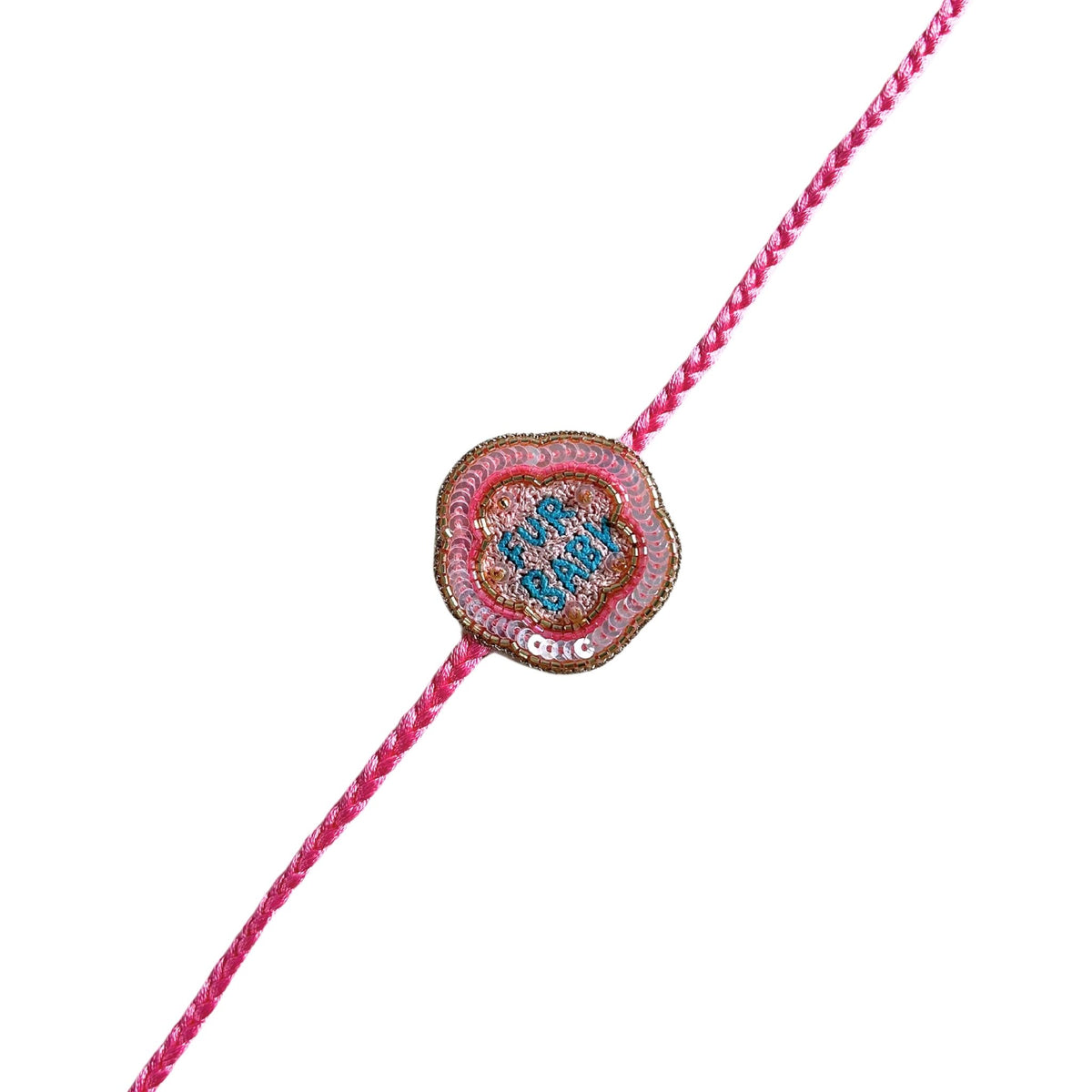 PINK FUR BABY RAKHI FOR DOGS AND CATS
