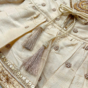 OFF-WHITE NOOR HAND EMBROIDERED ANARKALI FOR DOGS AND CATS
