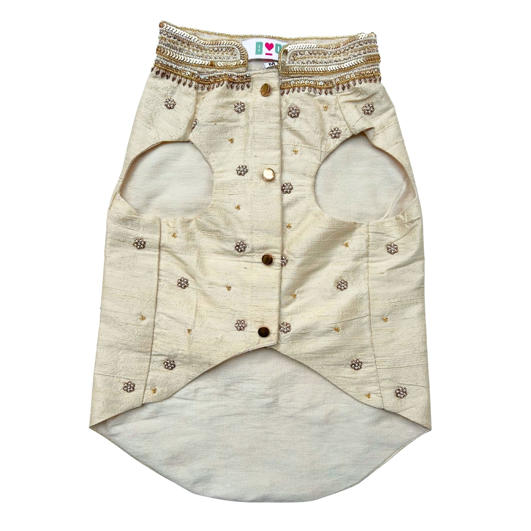 OFF-WHITE NOOR HAND EMBROIDERED SHERWANI FOR DOGS AND CATS