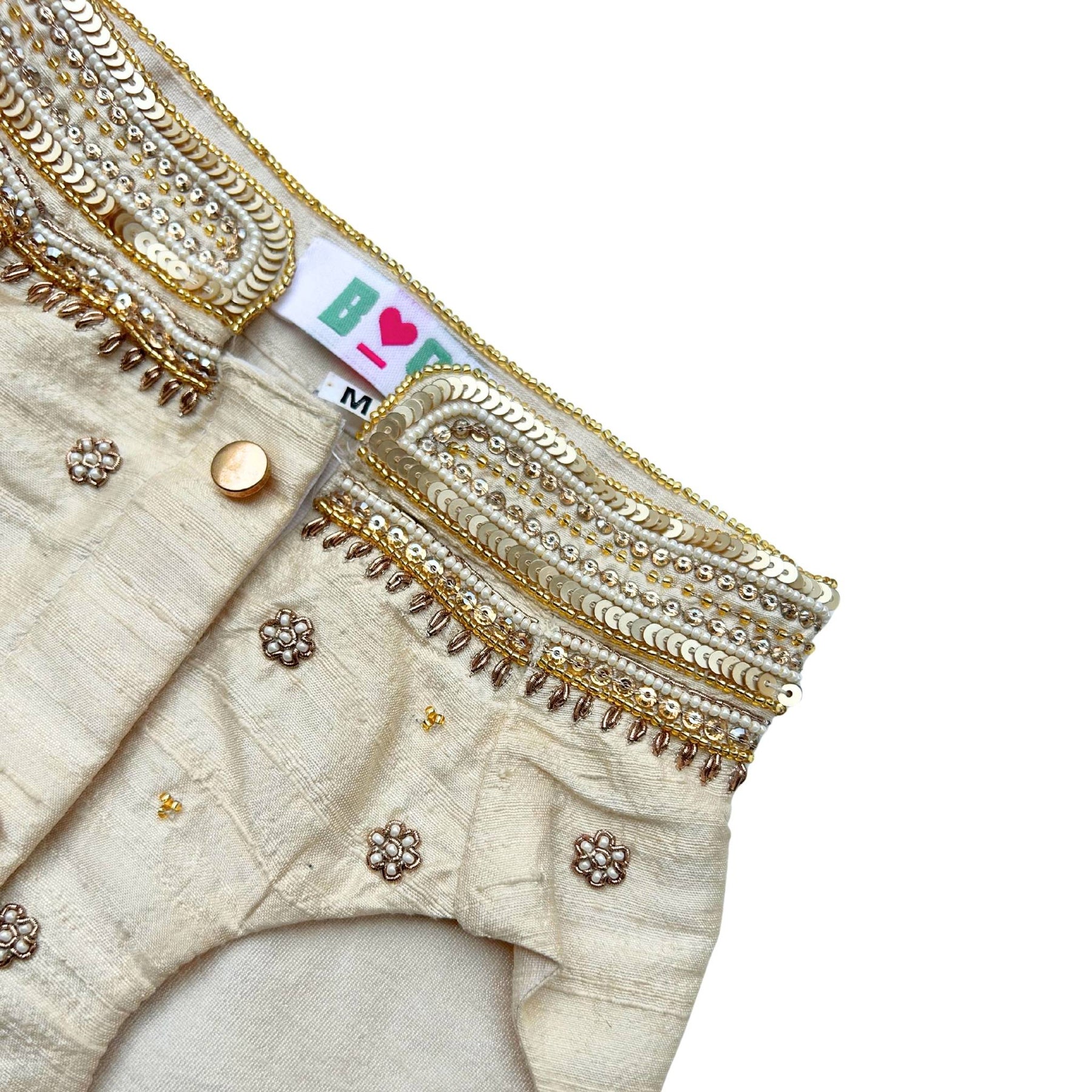 OFF-WHITE NOOR HAND EMBROIDERED SHERWANI FOR DOGS AND CATS