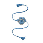 SKY BLUE CROCHET PAW RAKHI FOR DOGS AND CATS