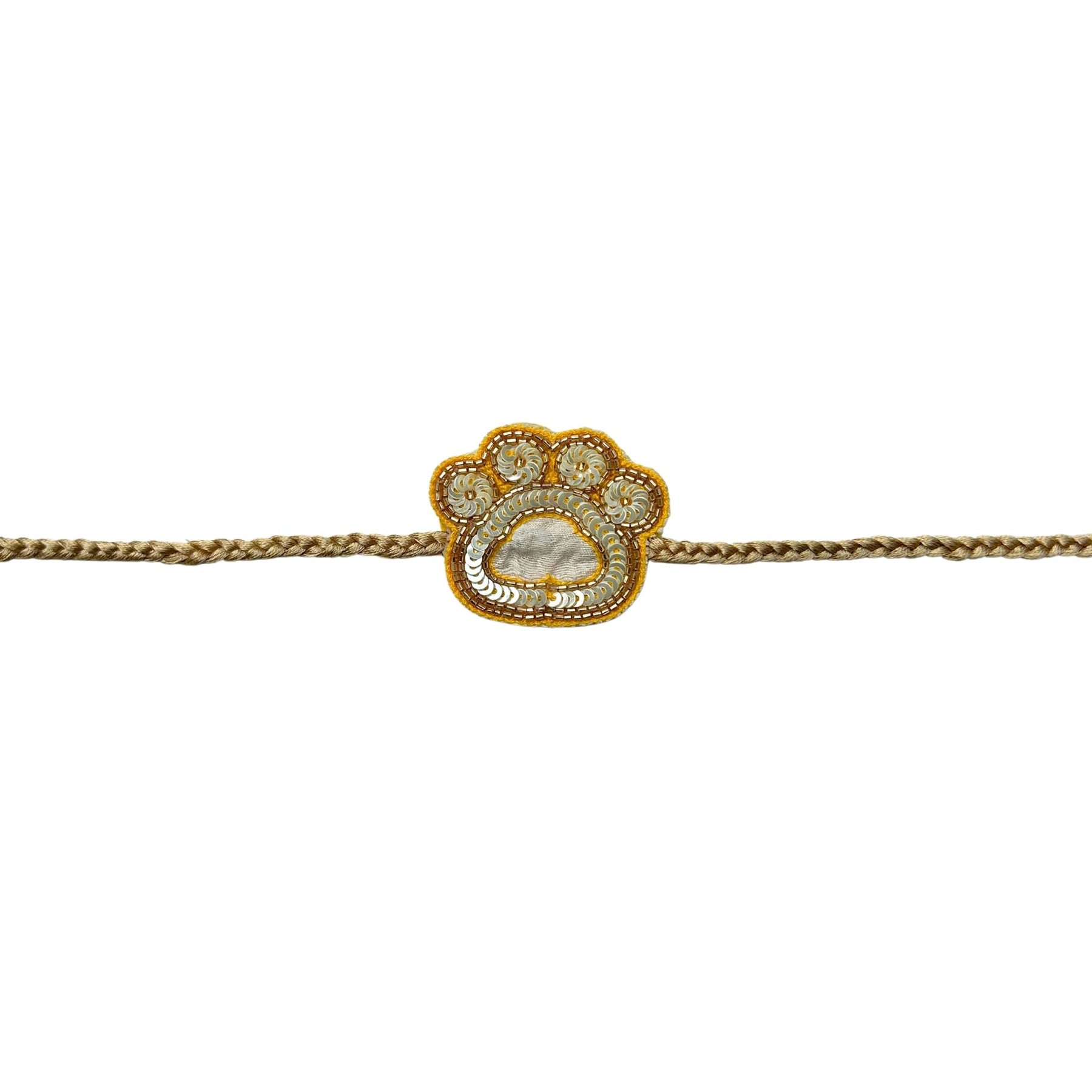 YELLOW LEAF ANARKALI + YELLOW PAW-SOME RAKHI FOR DOGS AND CATS