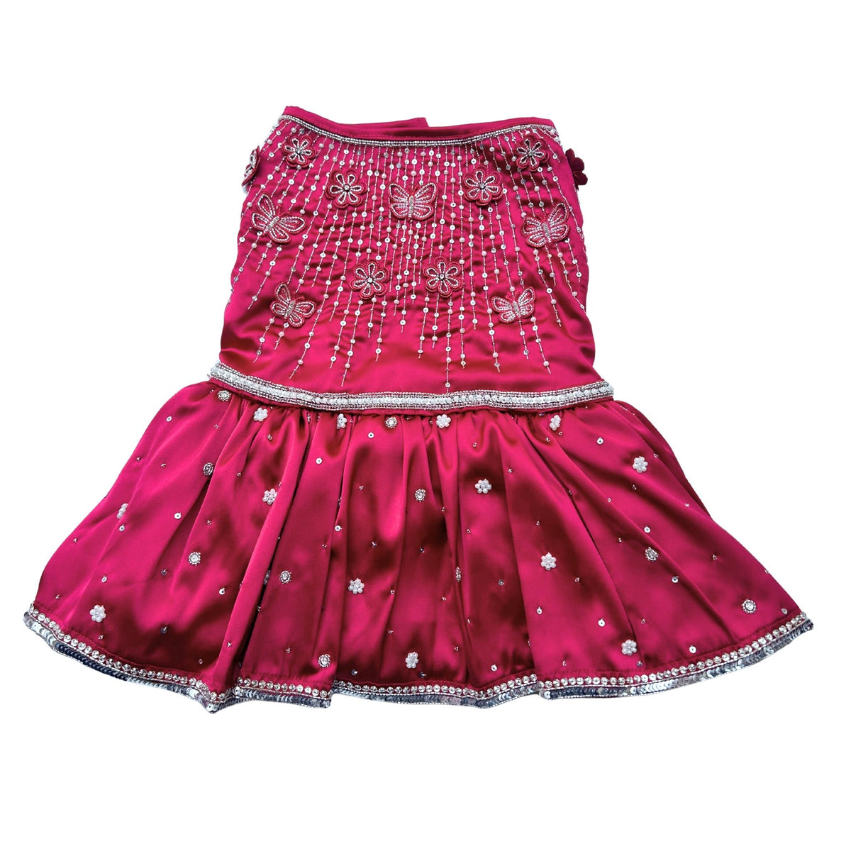 BUTTERFLY SPARKLE HAND EMBROIDERED TUTU DRESS FOR DOGS AND CATS