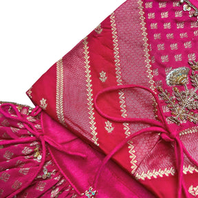 HOT PINK GENDA PHOOL HAND EMBROIDERED LEHENGA FOR DOGS AND CATS