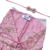 PINK SEQUINS EMBROIDERED DRESS + BONE RAKHI FOR DOGS AND CATS