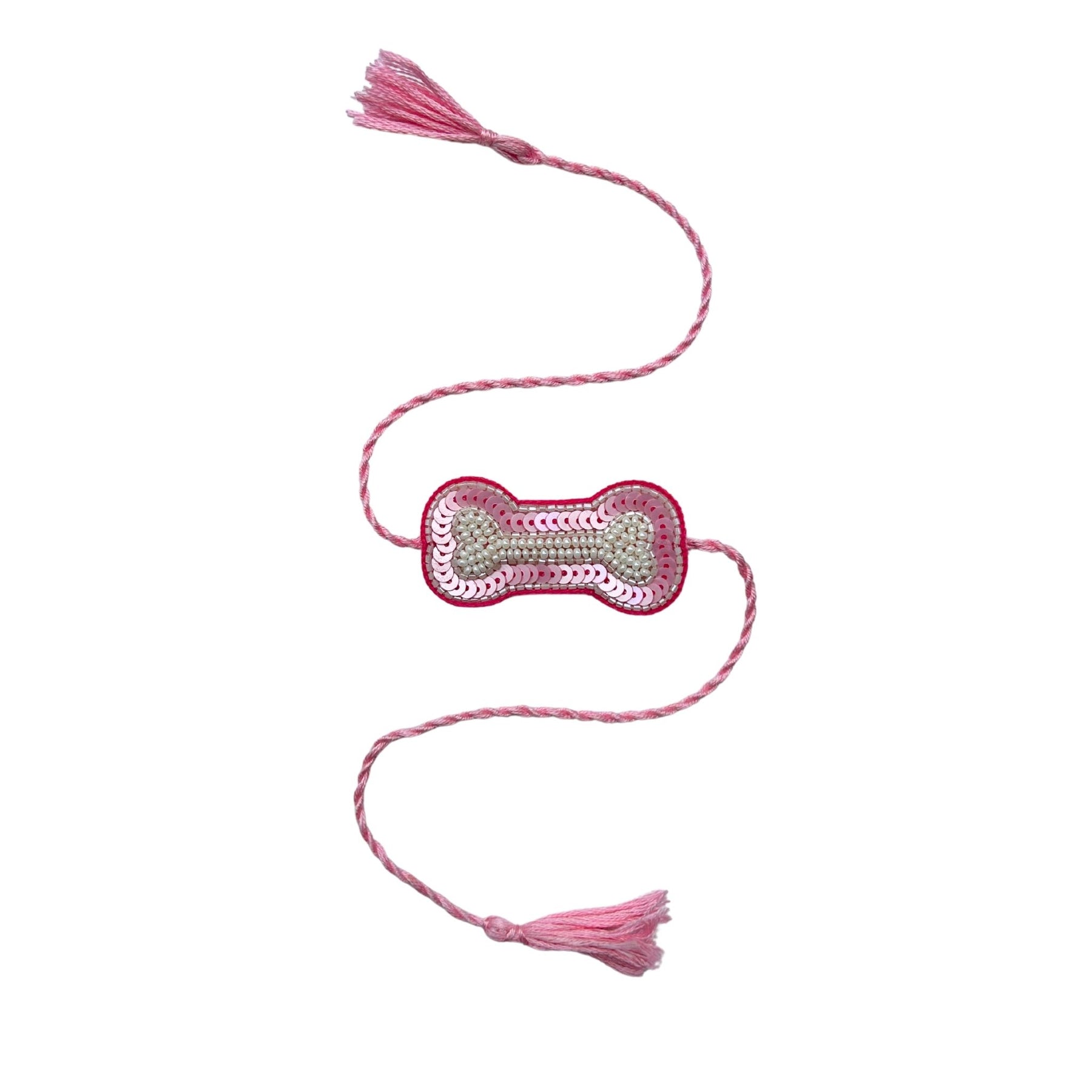 GULNOOR PRINTED LEHENGA + LIGHT PINK PEARL RAKHI FOR DOGS AND CATS