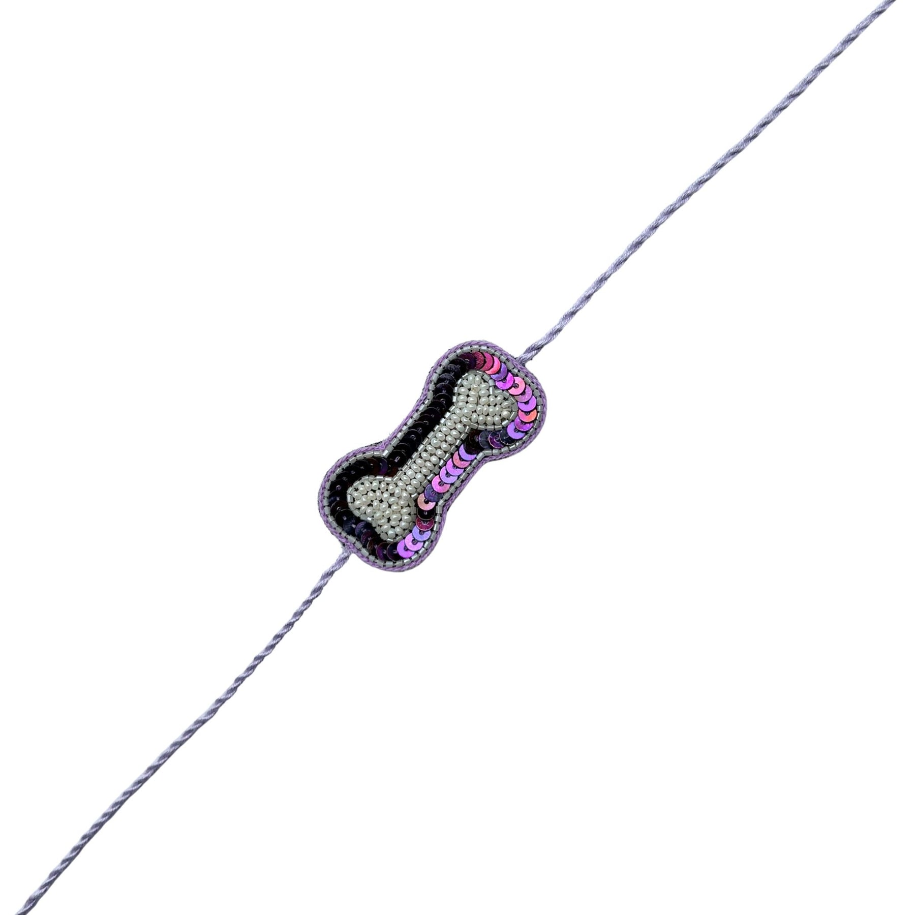 ROYAL PURPLE WAISTCOAT KURTA + BONE RAKHI FOR DOGS AND CATS
