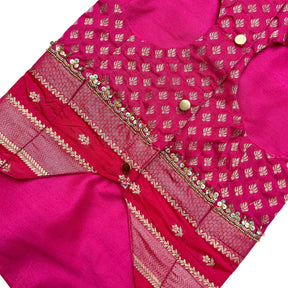 HOT PINK GENDA PHOOL HAND EMBROIDERED SHERWANI FOR DOGS AND CATS