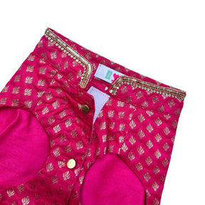HOT PINK GENDA PHOOL HAND EMBROIDERED SHERWANI FOR DOGS AND CATS