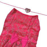 PINK HARNESS STYLE DRESS + HEART RAKHI FOR DOGS AND CATS