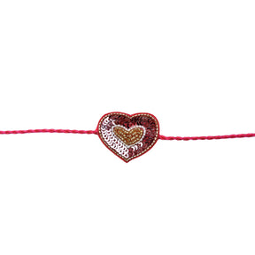 RED FESTIVE LEHENGA + RED HEART RAKHI FOR DOGS AND CATS