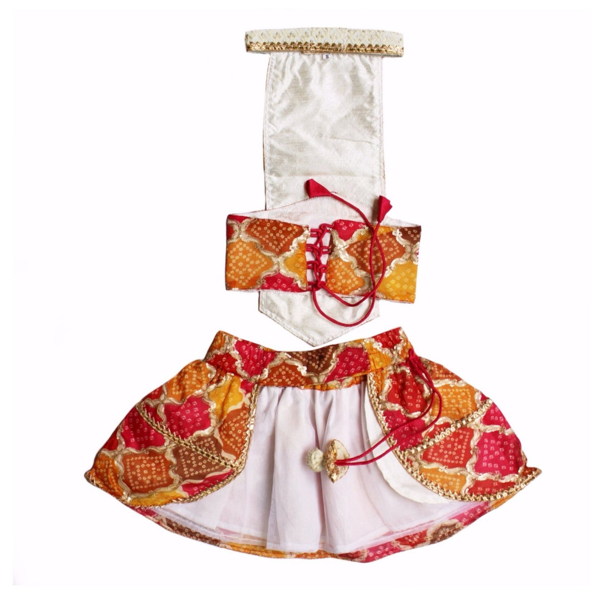 MULTICOLOURED DOG LEHENGA