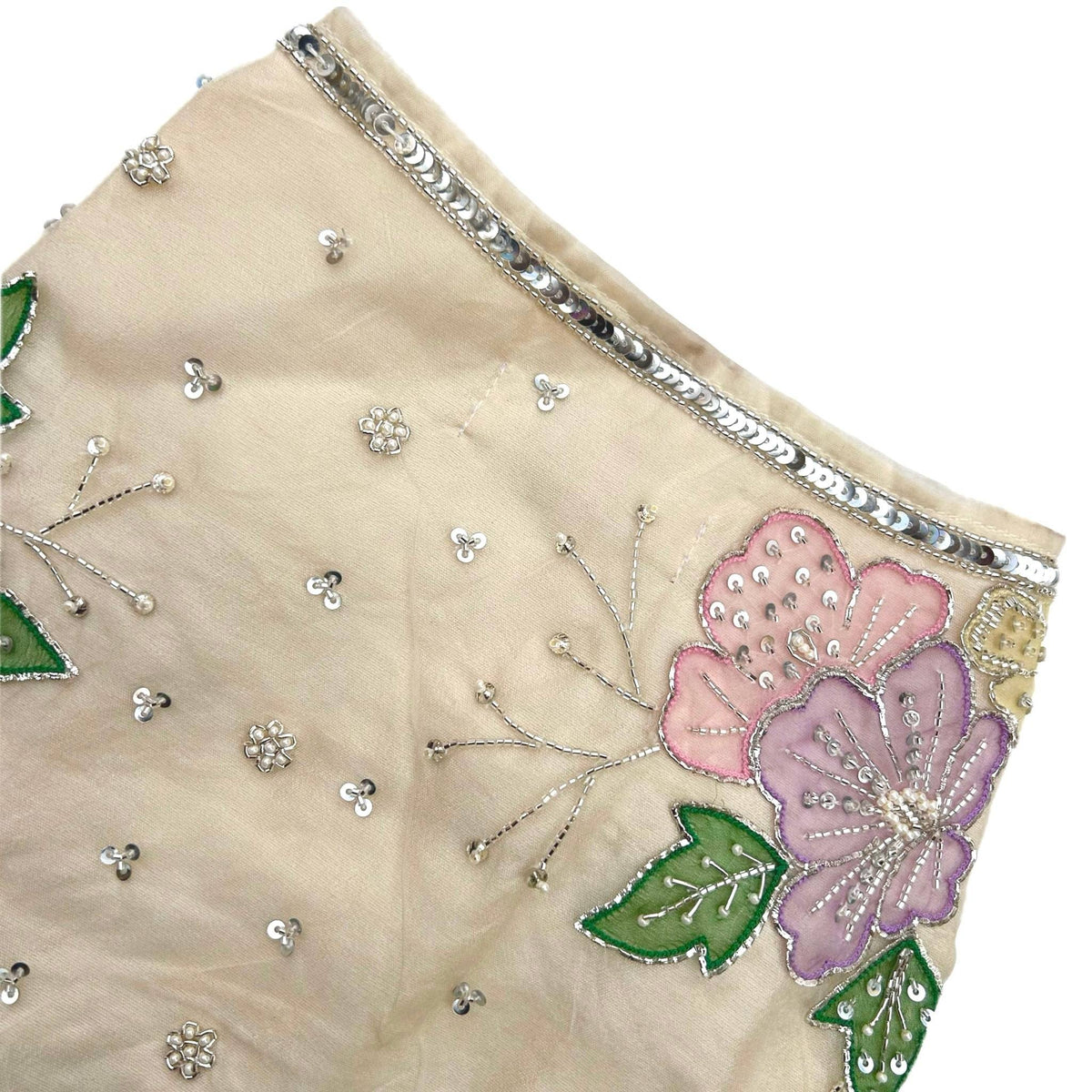 OFF-WHITE PITTA WORK EMBELLISHED DOG LEHENGA