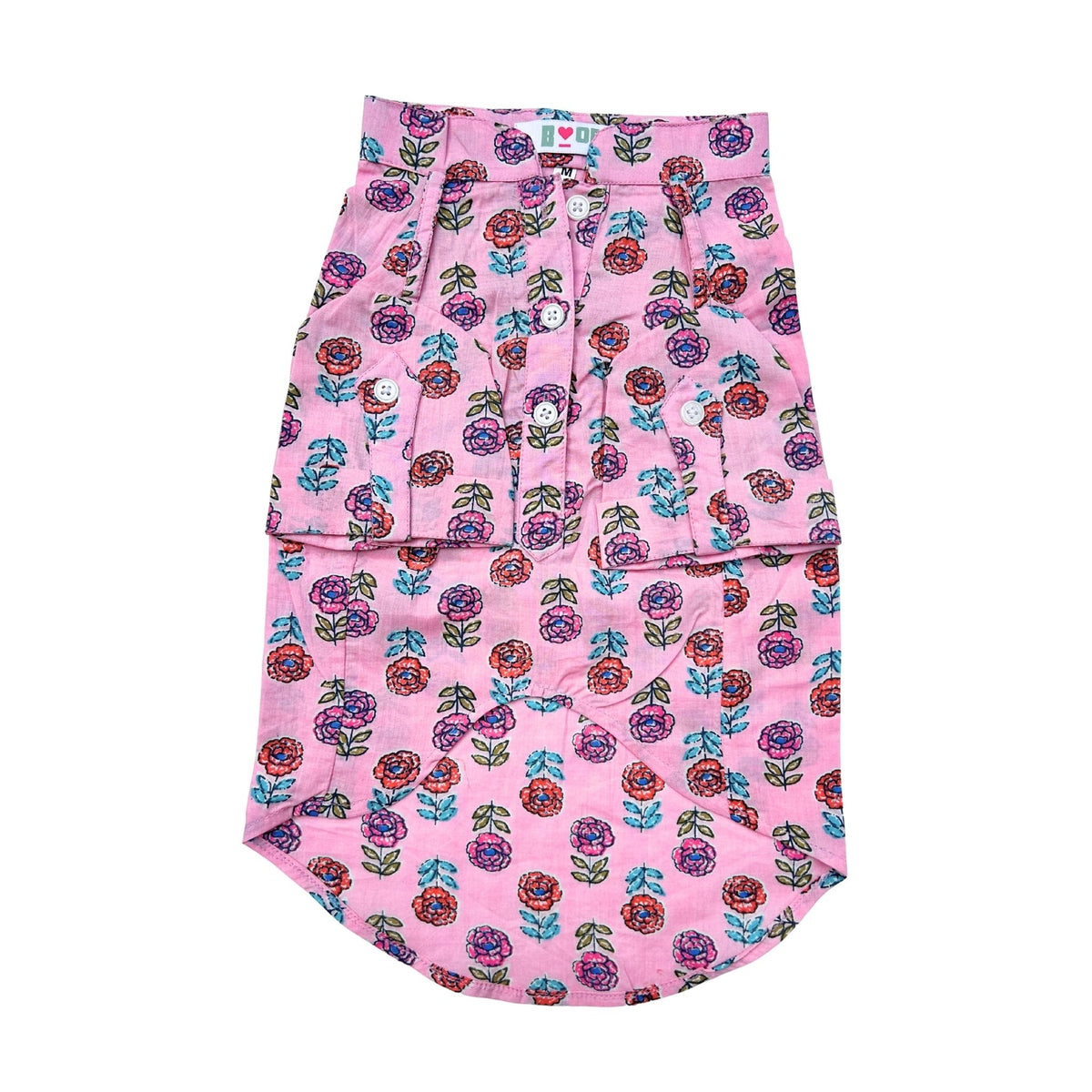 PINK GULAB COTTON KURTA + BONE RAKHI FOR DOGS AND CATS