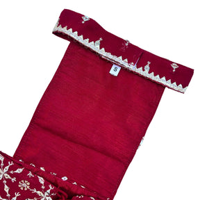 RED FESTIVE DOG LEHENGA