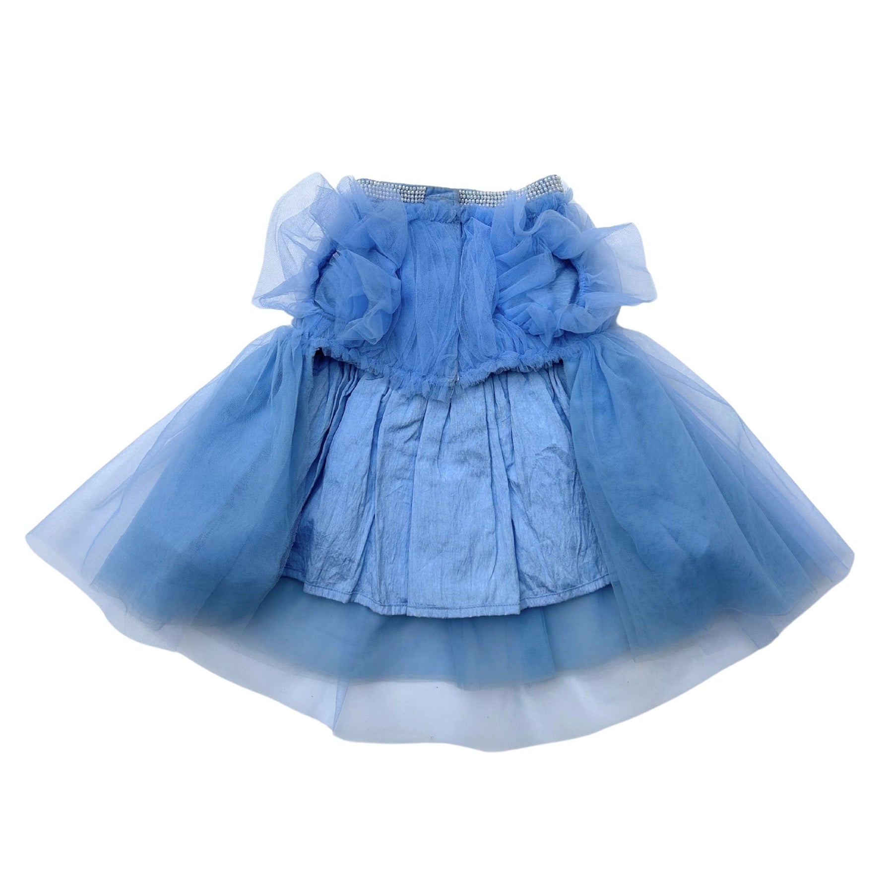 BLUE PRETTY PEARL TUTU DOG DRESS