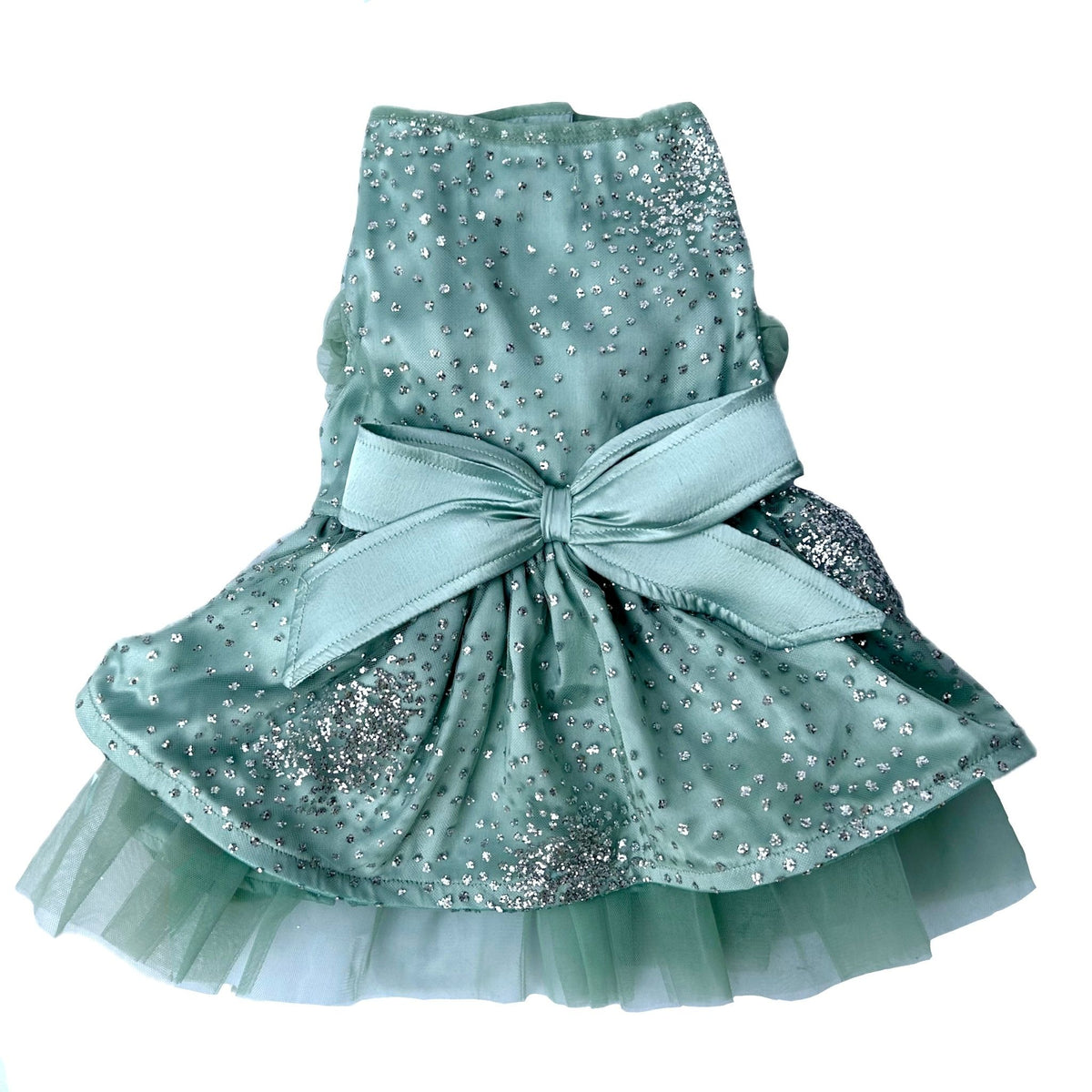 GREEN FROZEN TUTU DOG DRESS