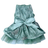 GREEN FROZEN TUTU DOG DRESS