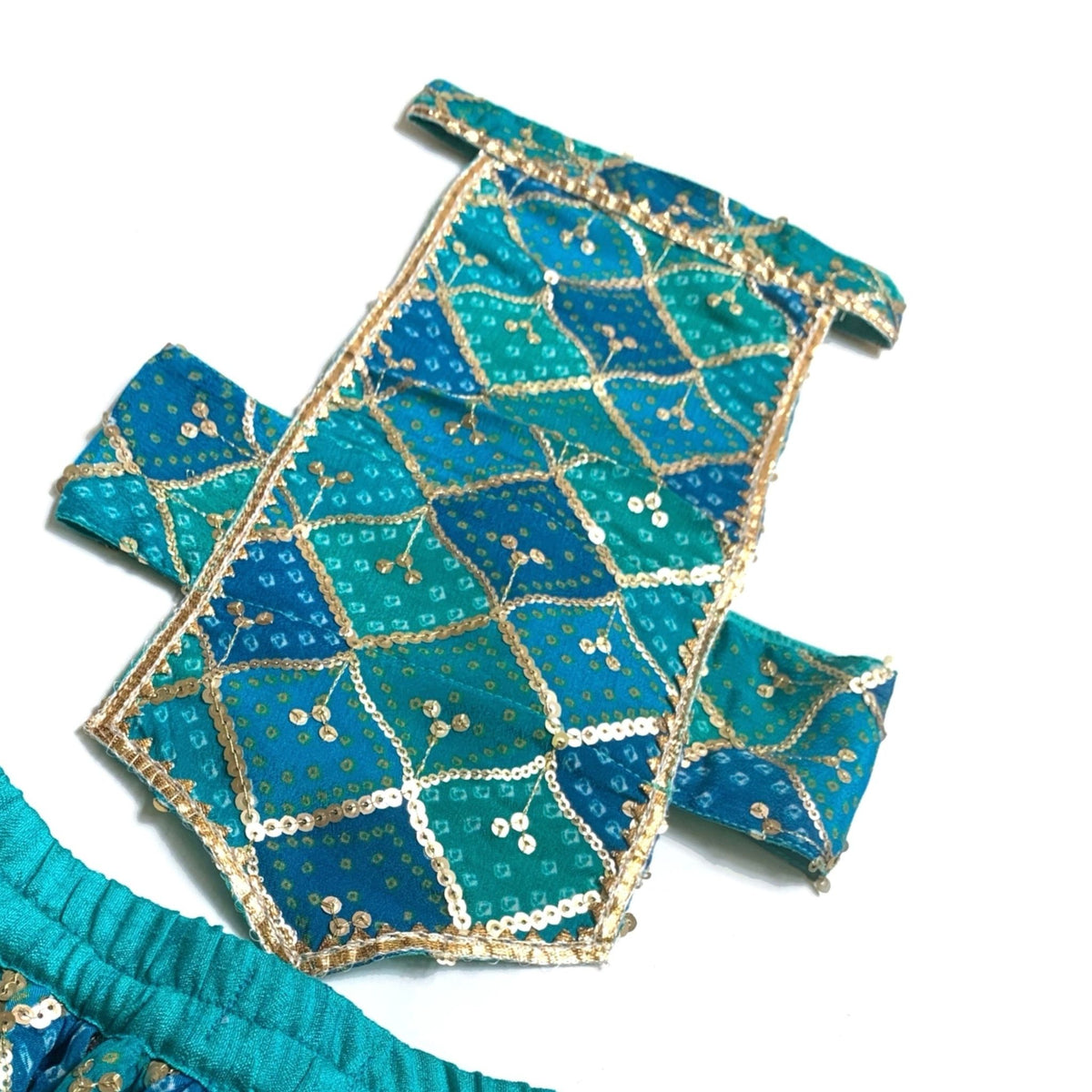 TURQUOISE DOG LEHENGA