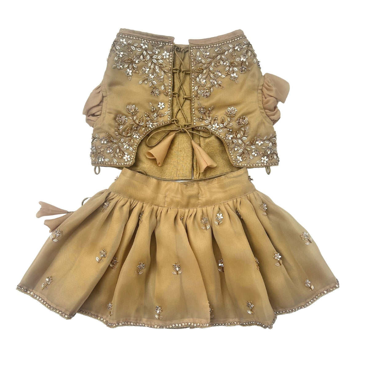 GOLDEN HOUR HAND EMBROIDERED LEHENGA FOR DOGS AND CATS