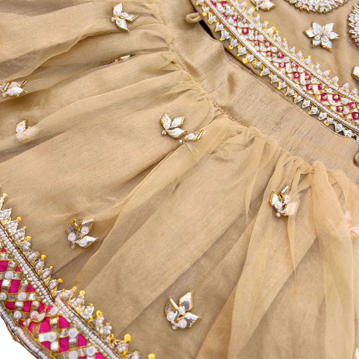 GOLD APPLIQUÉ GOTA PATTI DOG LEHENGA