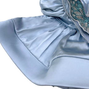 BLUE SILKWING PRINCESS DRESS WITH CROWN FOR DOGS AND CATS