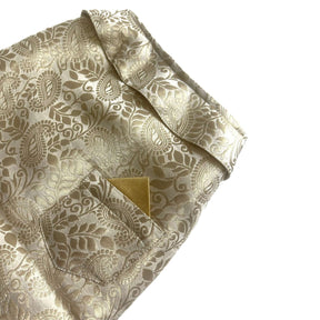 OFF-WHITE PAISLEY BROCADE DOG WAISTCOAT