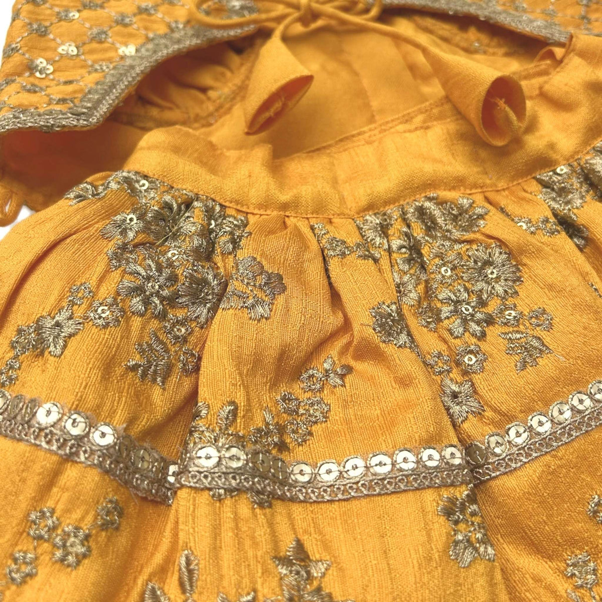 SUN YELLOW GOLD DOG LEHENGA