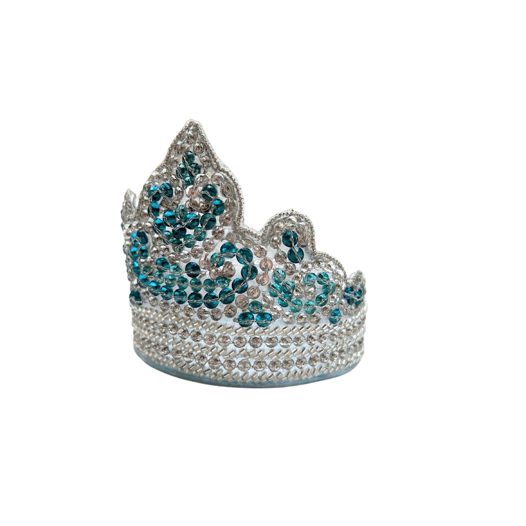 BLUE SILKWING PRINCESS DRESS WITH CROWN FOR DOGS AND CATS