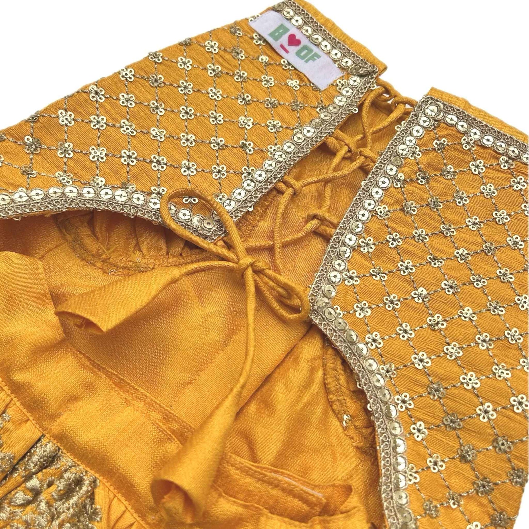 SUN YELLOW GOLD DOG LEHENGA