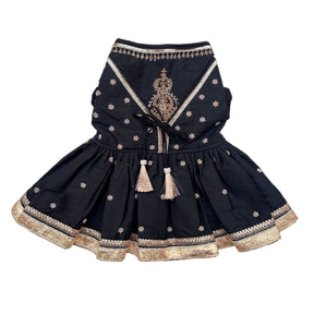 BLACK NOOR HAND EMBROIDERED ANARKALI FOR DOGS AND CATS
