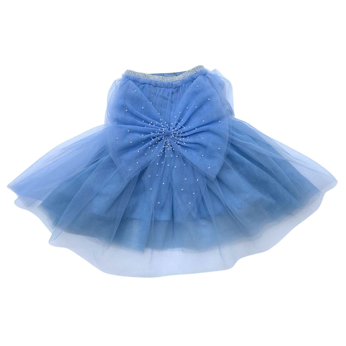 BLUE PRETTY PEARL TUTU DOG DRESS