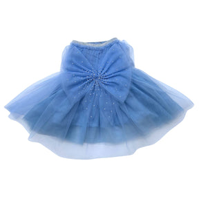 BLUE PRETTY PEARL TUTU DOG DRESS