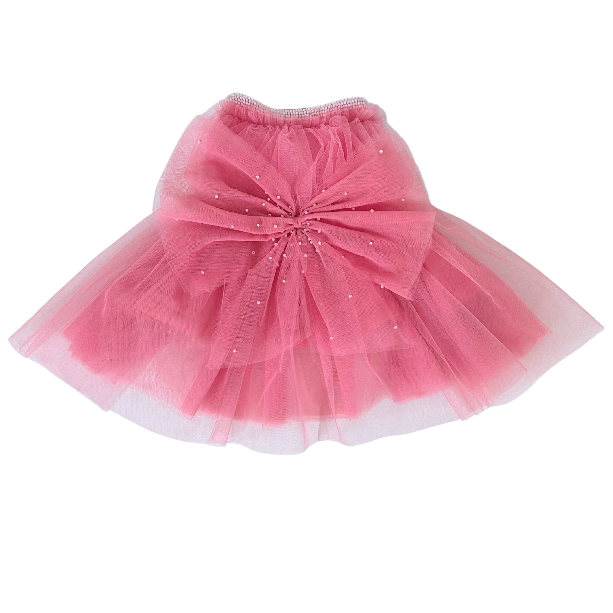 PINK PRETTY PEARL TUTU DOG DRESS