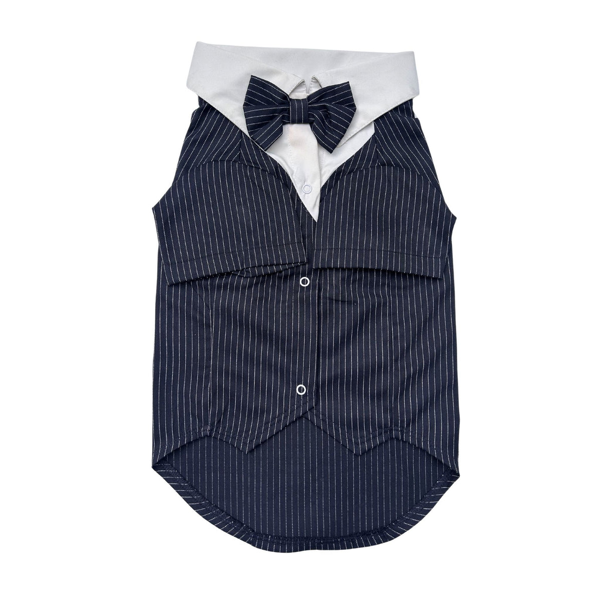 NAVY BLUE STRIPES DOG TUXEDO
