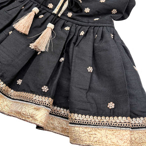 BLACK NOOR HAND EMBROIDERED ANARKALI FOR DOGS AND CATS