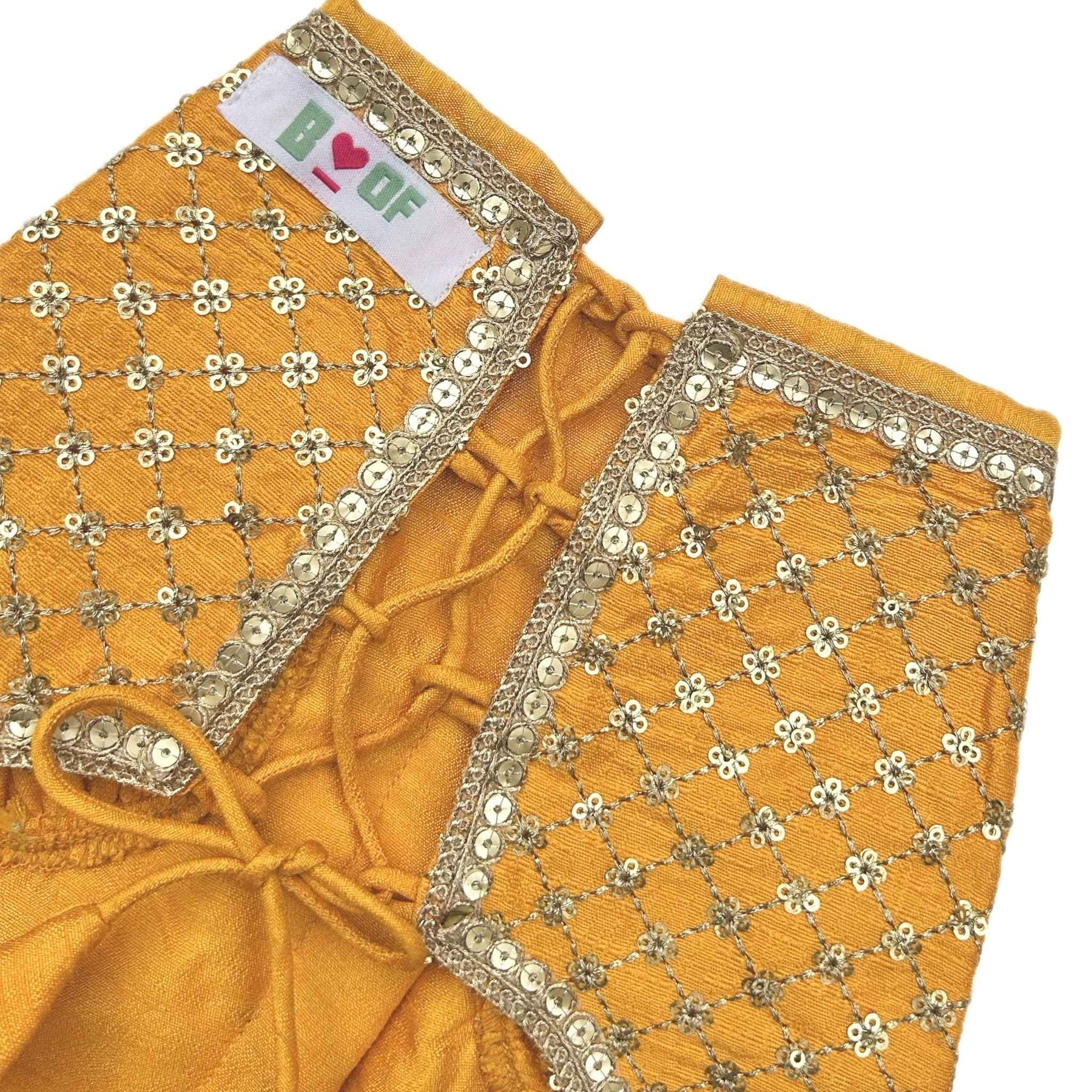SUN YELLOW GOLD DOG LEHENGA