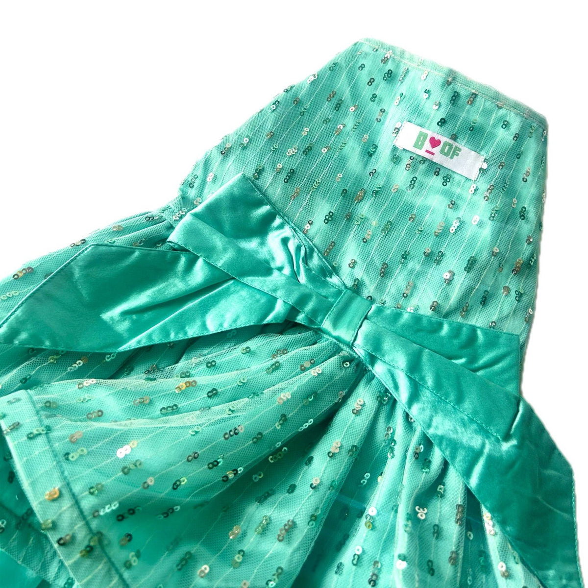 GREEN BIG BOW PRINCESS DOG DRESS