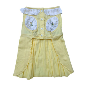LEMON BLOOM AND RIBBON DRESS FOR DOGS AND CATS