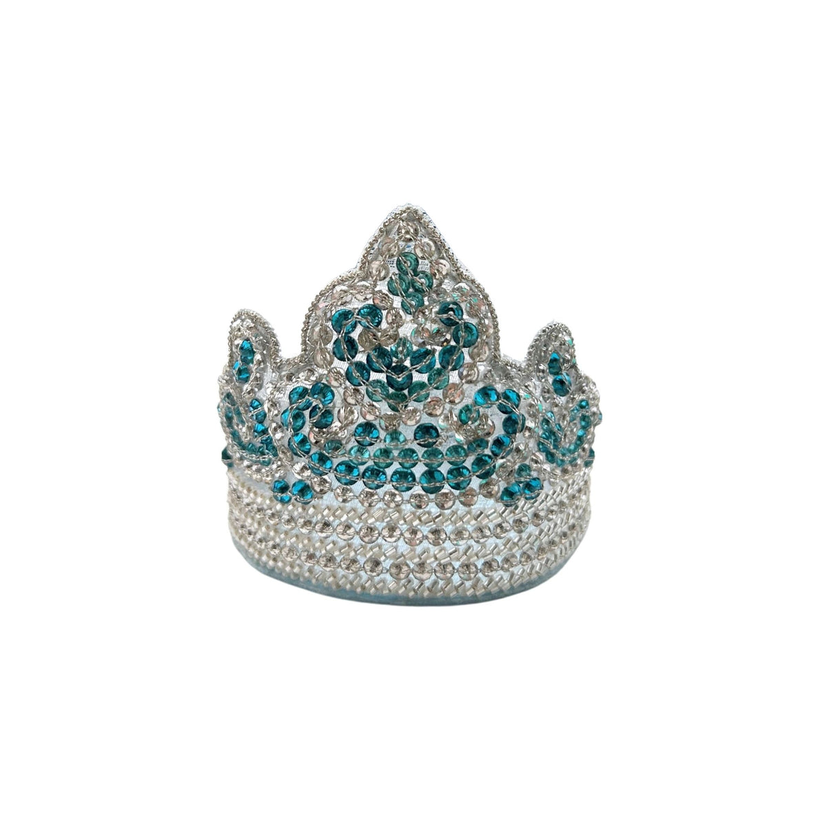 BLUE SILKWING PRINCESS DRESS WITH CROWN FOR DOGS AND CATS
