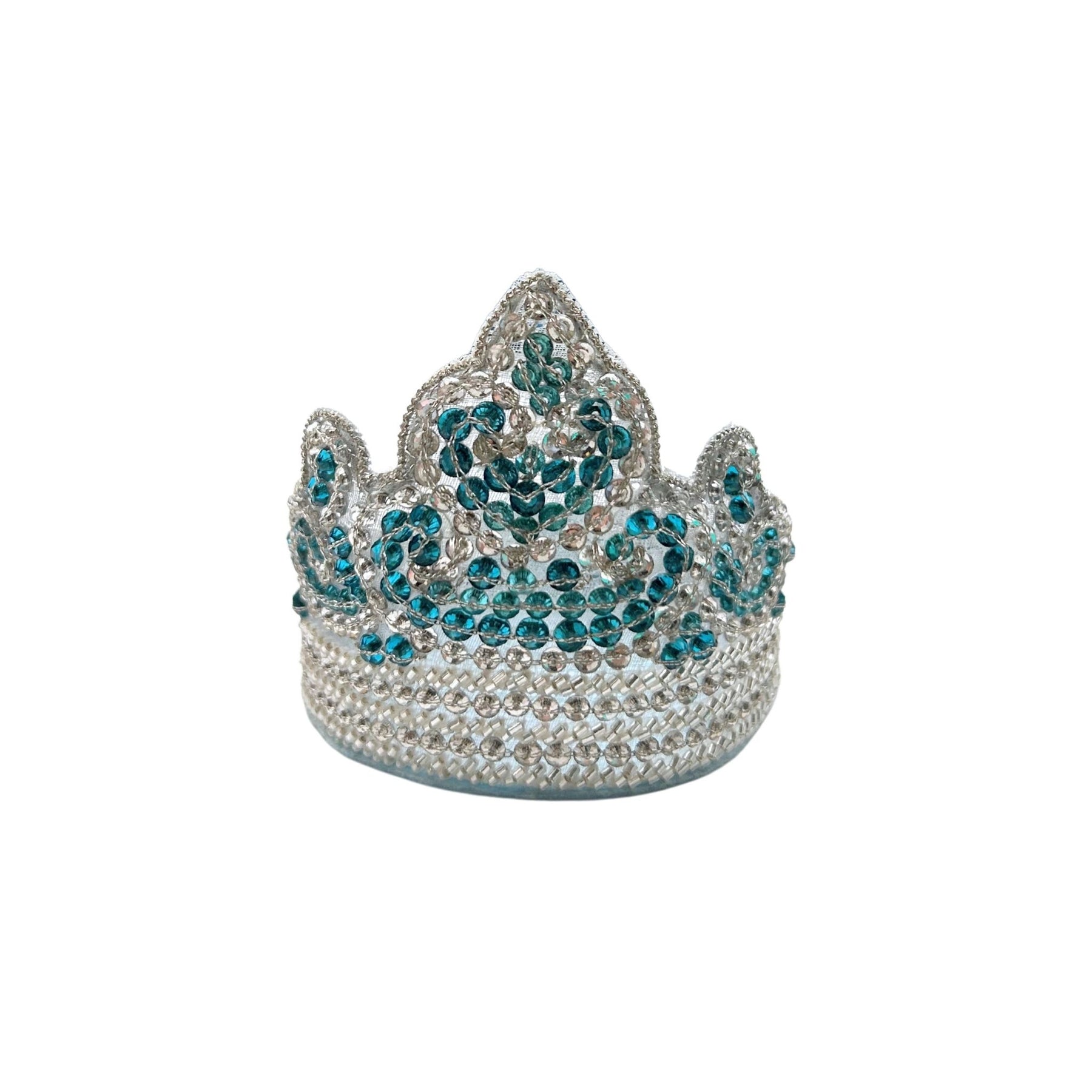BLUE SILKWING PRINCESS DRESS WITH CROWN FOR DOGS AND CATS