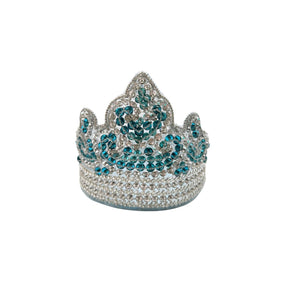 BLUE SILKWING PRINCESS DRESS WITH CROWN FOR DOGS AND CATS