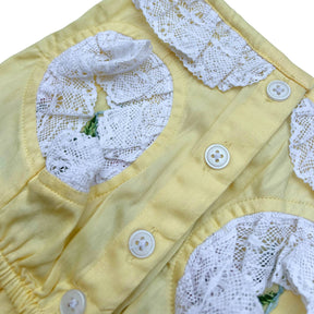 LEMON BLOOM AND RIBBON DRESS FOR DOGS AND CATS