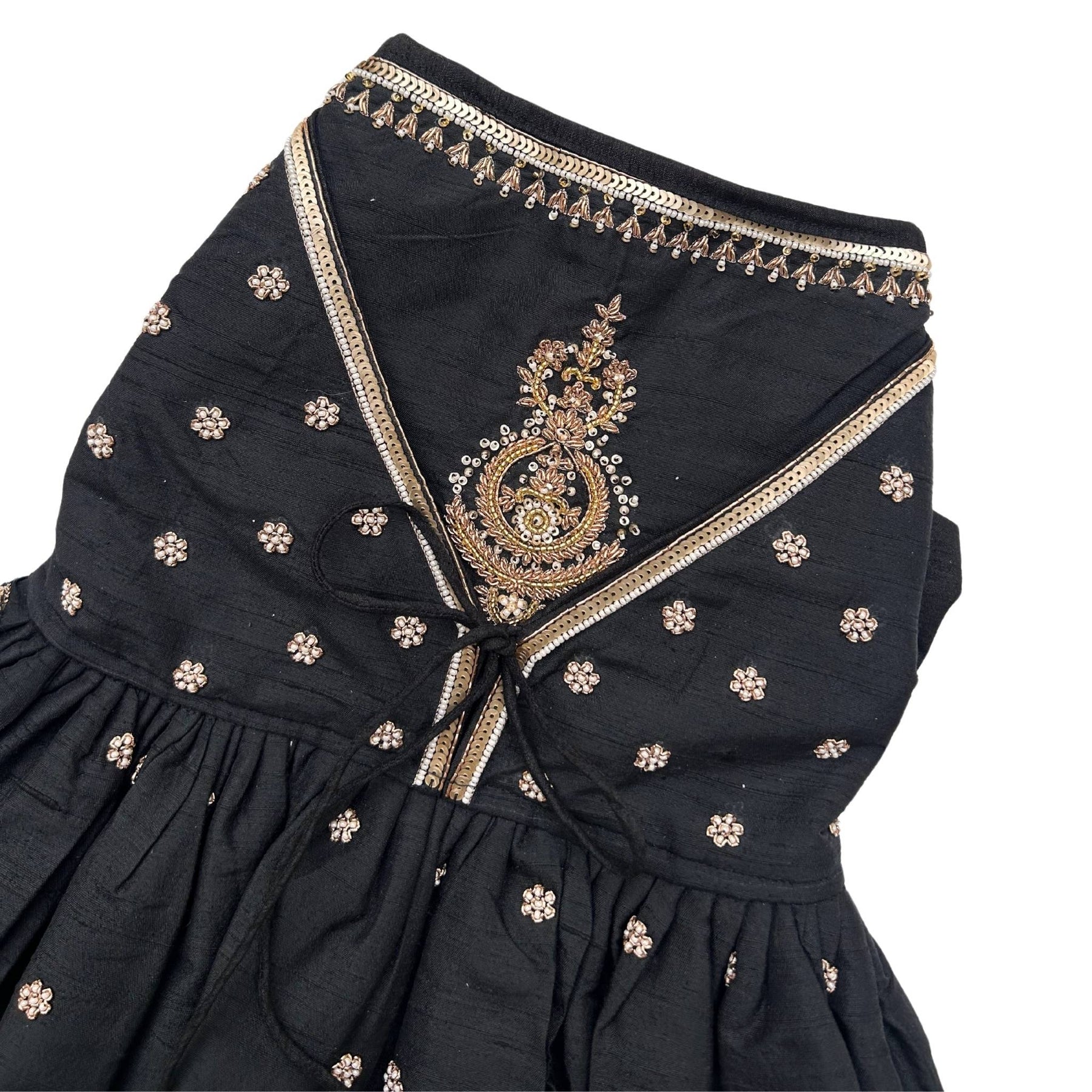 BLACK NOOR HAND EMBROIDERED ANARKALI FOR DOGS AND CATS