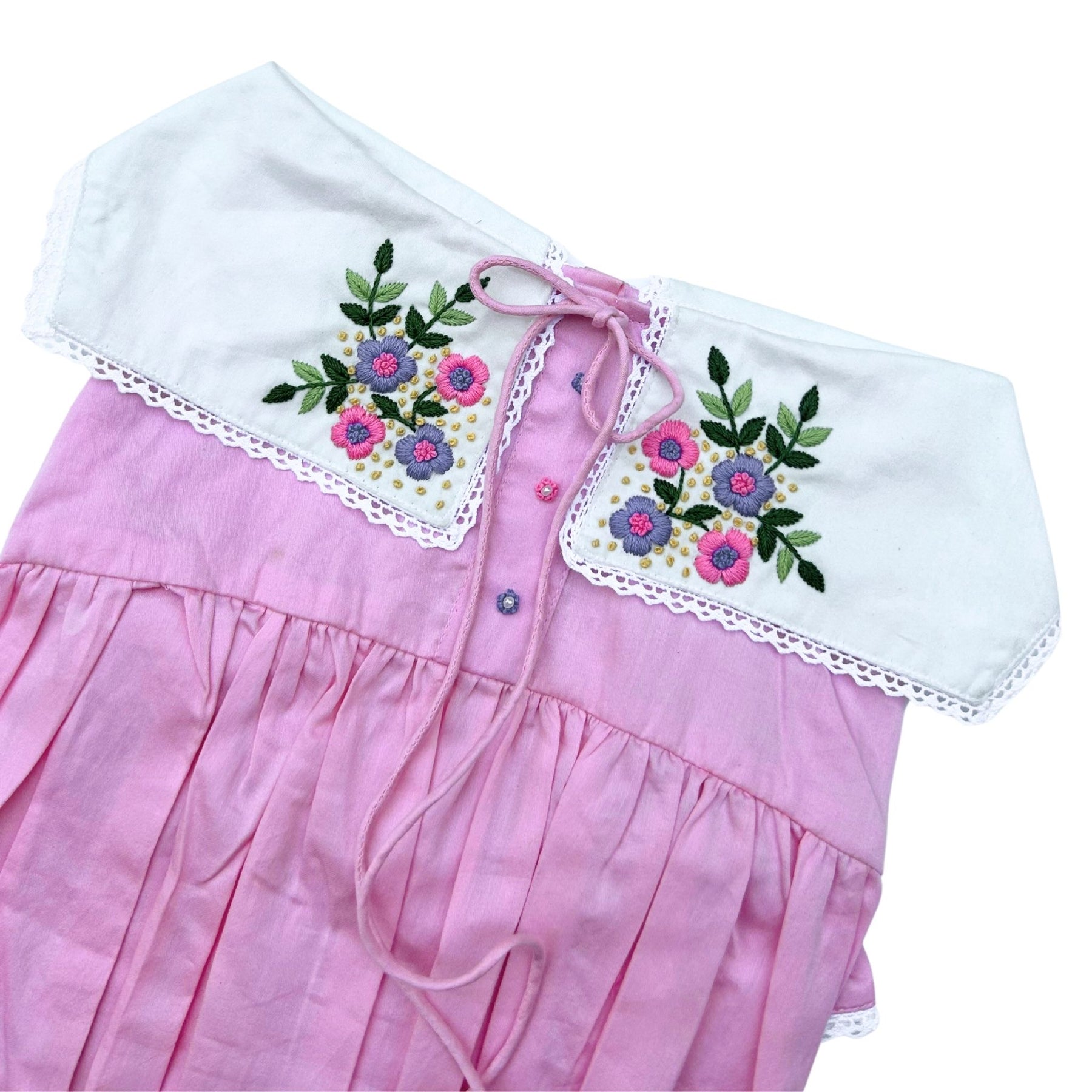 DAINTY DAISY FLOWER EMBROIDERED DRESS FOR DOGS AND CATS
